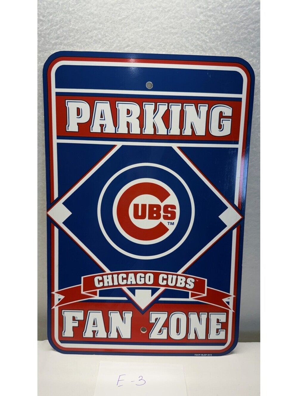 Chicago Cubs Parking Fan Zone Metal Sign MLB Licensed E-3